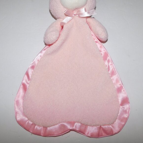 Animal Alley Toys R Us Pink Bunny Rabbit Plush Stain Security Blanket Baby Lovey - Picture 3 of 6